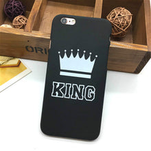 Fashion Brand King Queen Hard Plastic Ultra Thin Back Covers for Apple iPhone 6 6s 5 5s SE Luxury Crown Slim Phone Case Shell