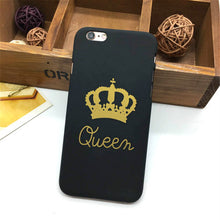 Fashion Brand King Queen Hard Plastic Ultra Thin Back Covers for Apple iPhone 6 6s 5 5s SE Luxury Crown Slim Phone Case Shell