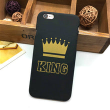 Fashion Brand King Queen Hard Plastic Ultra Thin Back Covers for Apple iPhone 6 6s 5 5s SE Luxury Crown Slim Phone Case Shell