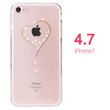 PZOZ For iphone7 Case Rhinestone Glitter Silicone Cover Original For iphone 7 Plus Luxury Crystal Diamond Soft Shell 4.7&5.5