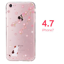 PZOZ For iphone7 Case Rhinestone Glitter Silicone Cover Original For iphone 7 Plus Luxury Crystal Diamond Soft Shell 4.7&5.5