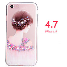 PZOZ For iphone7 Case Rhinestone Glitter Silicone Cover Original For iphone 7 Plus Luxury Crystal Diamond Soft Shell 4.7&5.5