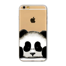 Animals Cartoon Cute Panda Girls Case for iphone 6 6s 7 Plus 7Plus 6Plus 5 5s SE soft silicone Protector Cover fundas bag Cases