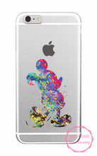 Watercolor Tinkerbell Mickey Minne Stitch Mermaid Princess  Lion King Poof Bear Monsters University Soft TPU Phone Case Coque