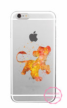 Watercolor Tinkerbell Mickey Minne Stitch Mermaid Princess  Lion King Poof Bear Monsters University Soft TPU Phone Case Coque